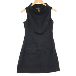 Grass Collection Women's Black Neck Knee Length Dress Size 3
